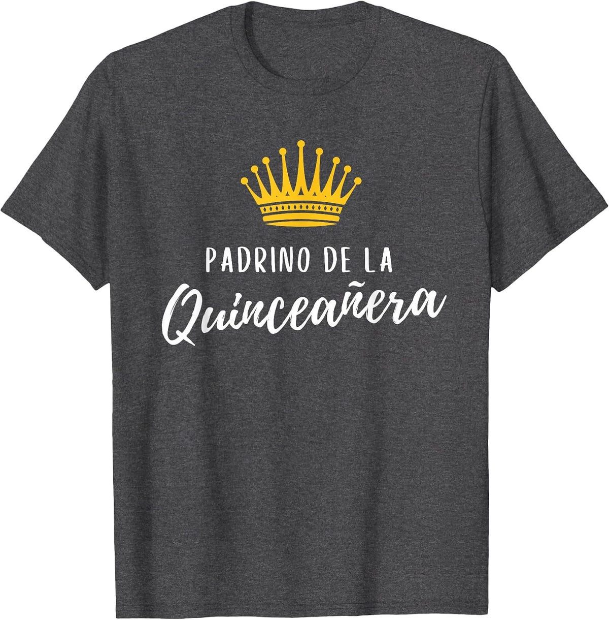 Padrino Godfather Quince Quinceanera 15th 15 Latin Matching T-Shirt - Dark Heather Grey