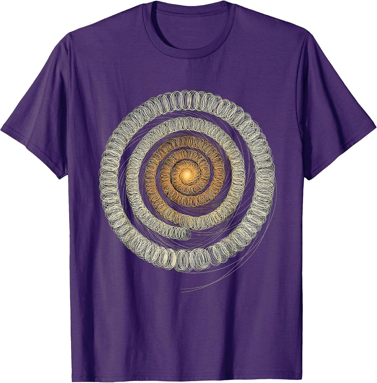 Men's Abacus Galaxy Spiral Math Universe Design T-Shirt - Purple