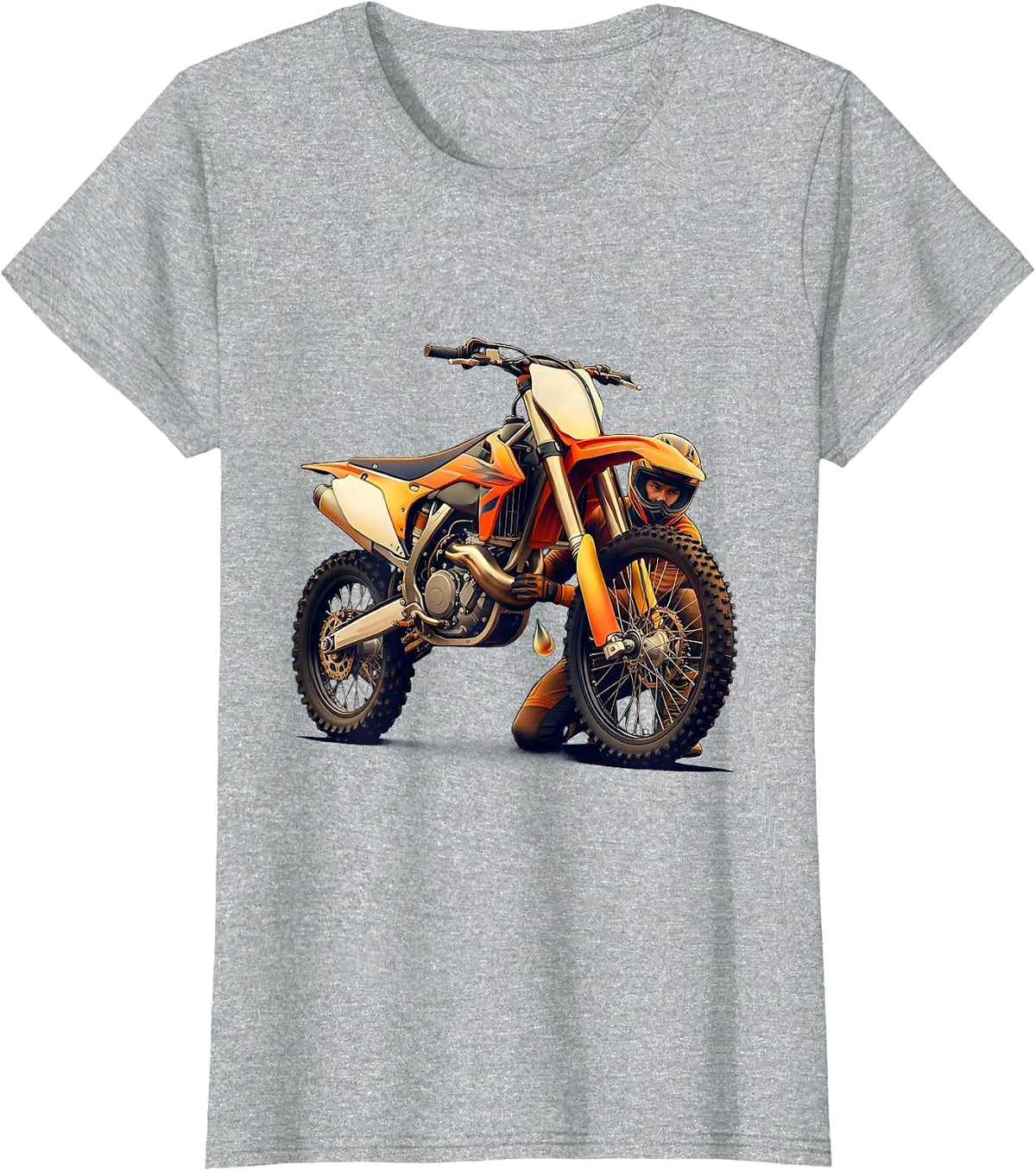 Dirt Bike Rider Motocross Humor Gift T-Shirt - Heather Grey