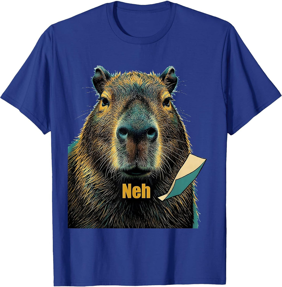 Neh Funny Capybara Meme Animal Humor T-Shirt - Royal Blue