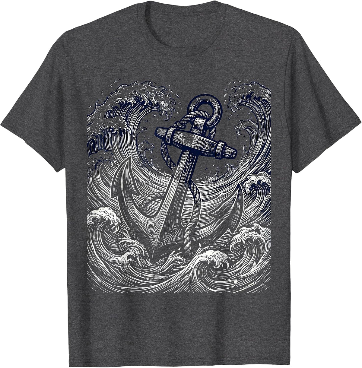Men's Anchor in the Storm Suicide Prevention Awareness T-Shirt - Dark Heather Grey