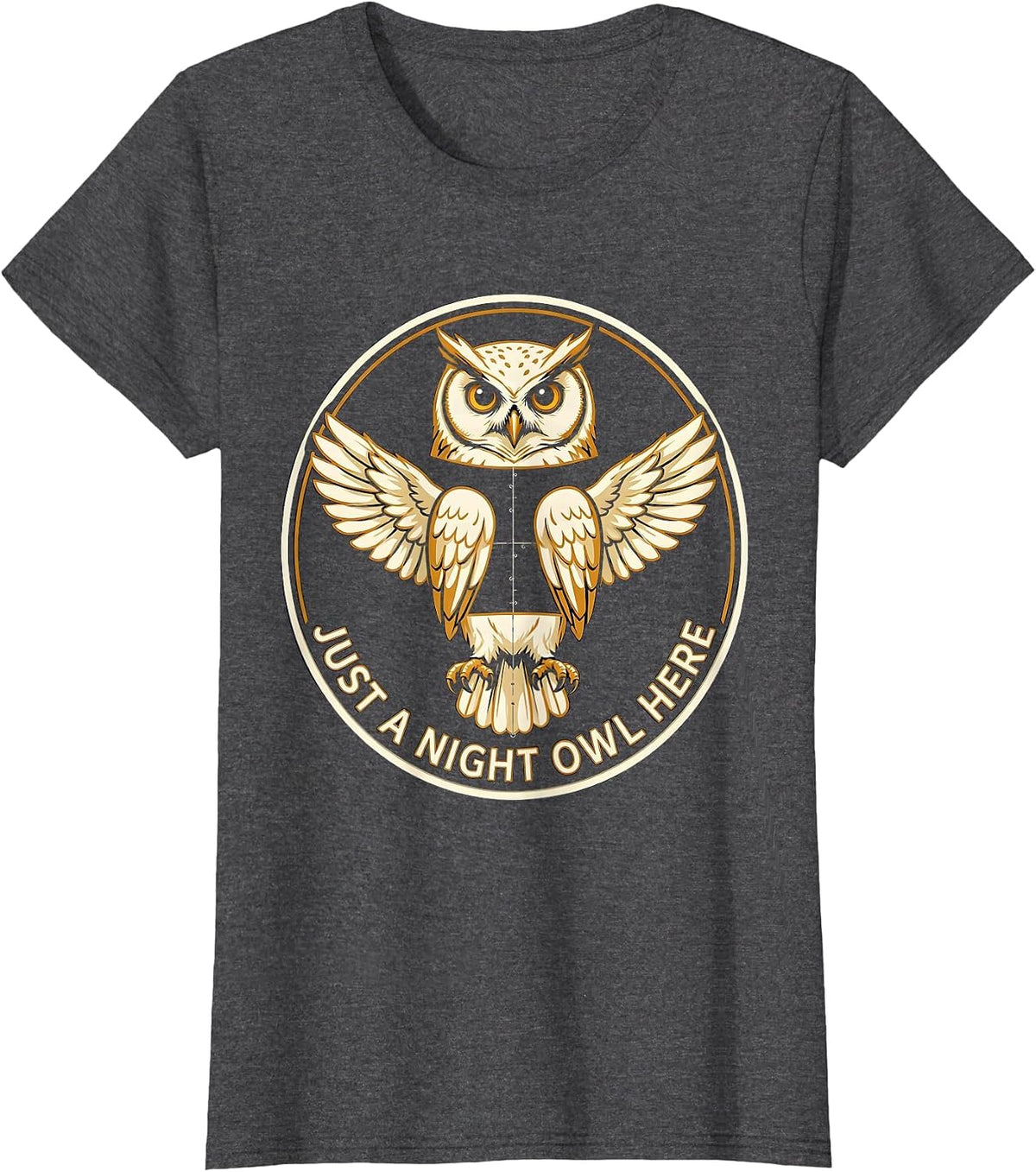 Women's Just a Night Owl Halloween Costume Alternative T-Shirt - Dark Heather Grey