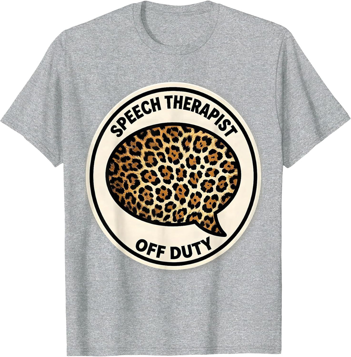 Men's Speech Therapist Off Duty Fun SLP Design T-Shirt - Heather Grey