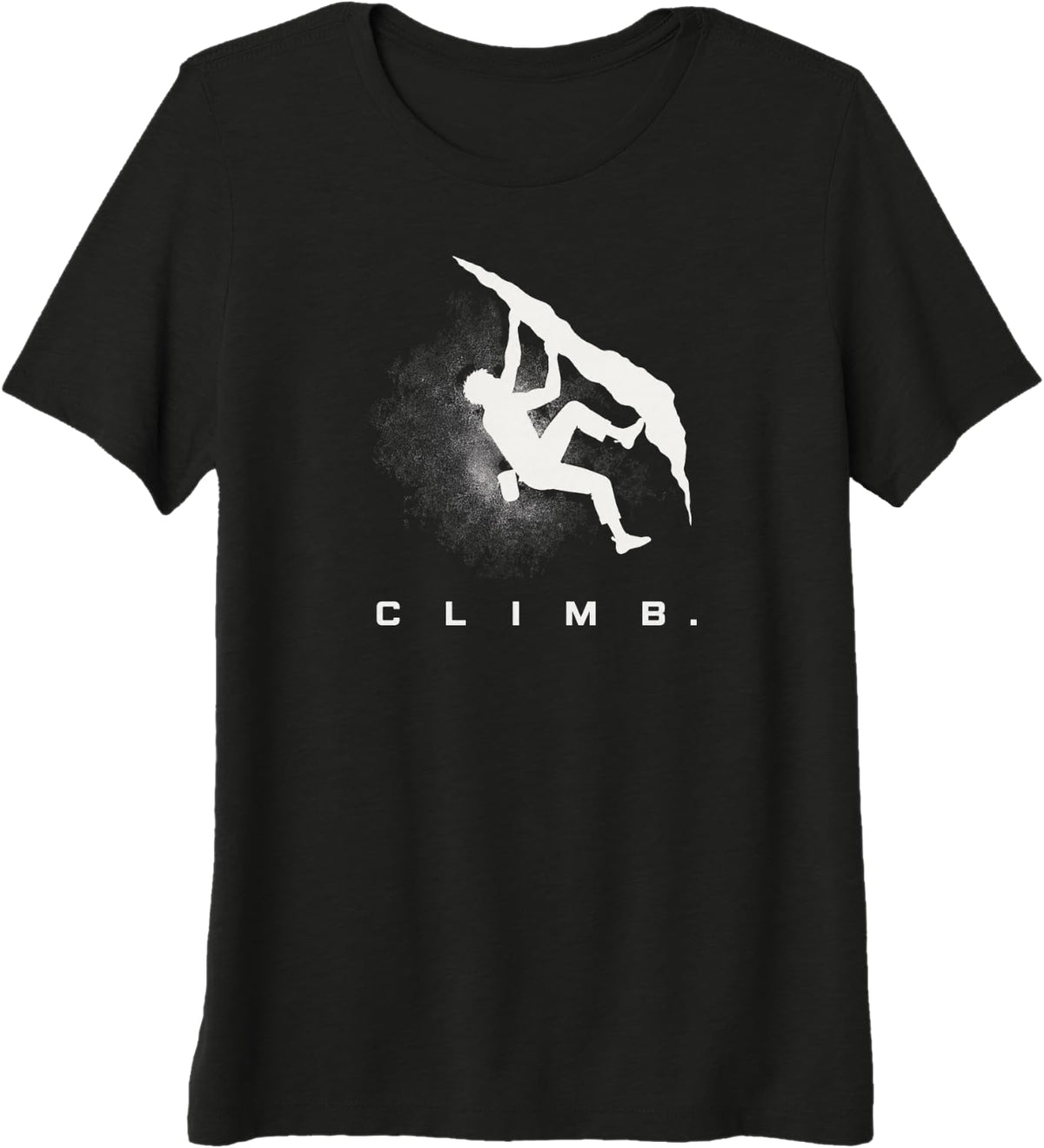 Climb Minimal Climbing Rock Climber Bouldering Premium Tri-Blend T-Shirt - Black