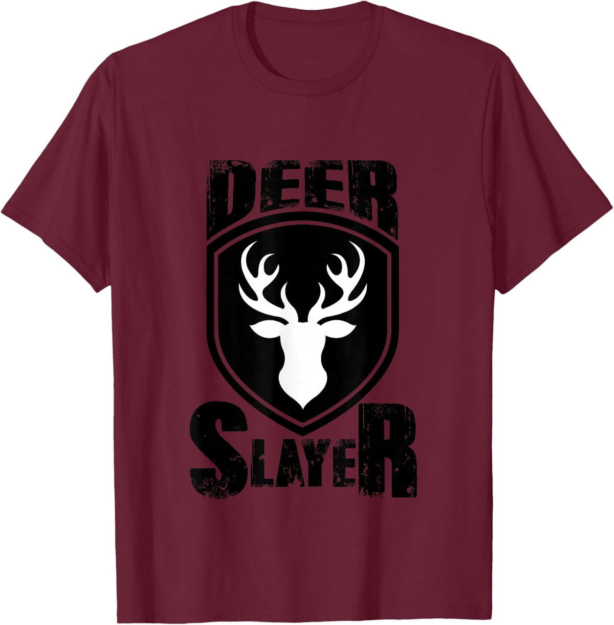Deer Hunter Slayer Hunting Buck Sportsman T shirt T-Shirt - Burgundy