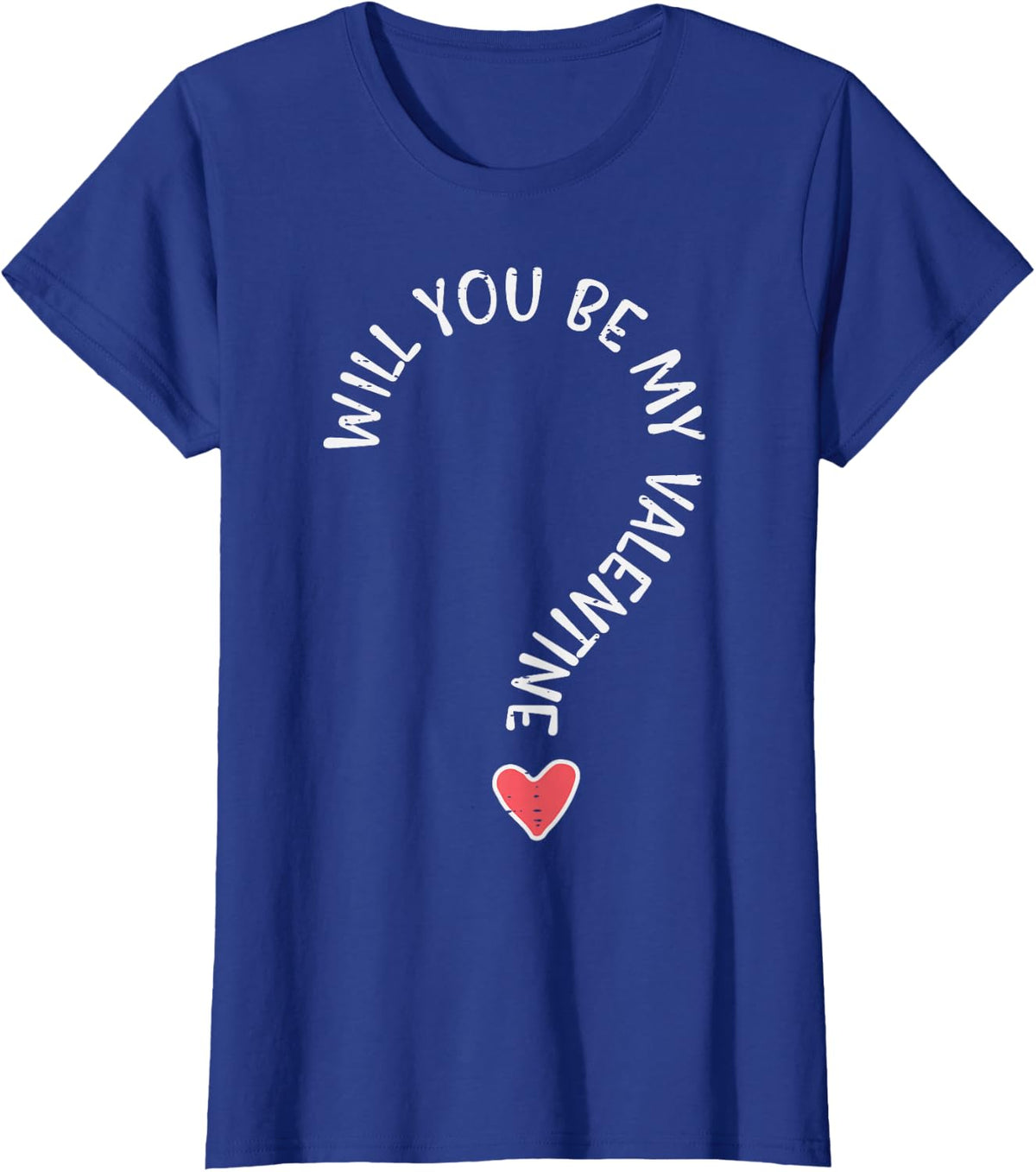 Will You Be My Valentine Cute Valentines Day Men Women Kids T-Shirt - Royal Blue