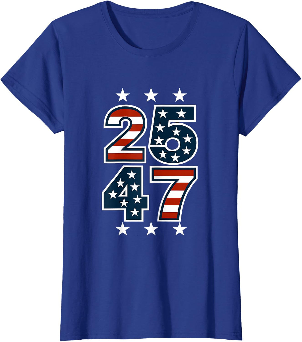 25 47, Presidential Impeachment, American Patriotism T-Shirt - Royal Blue
