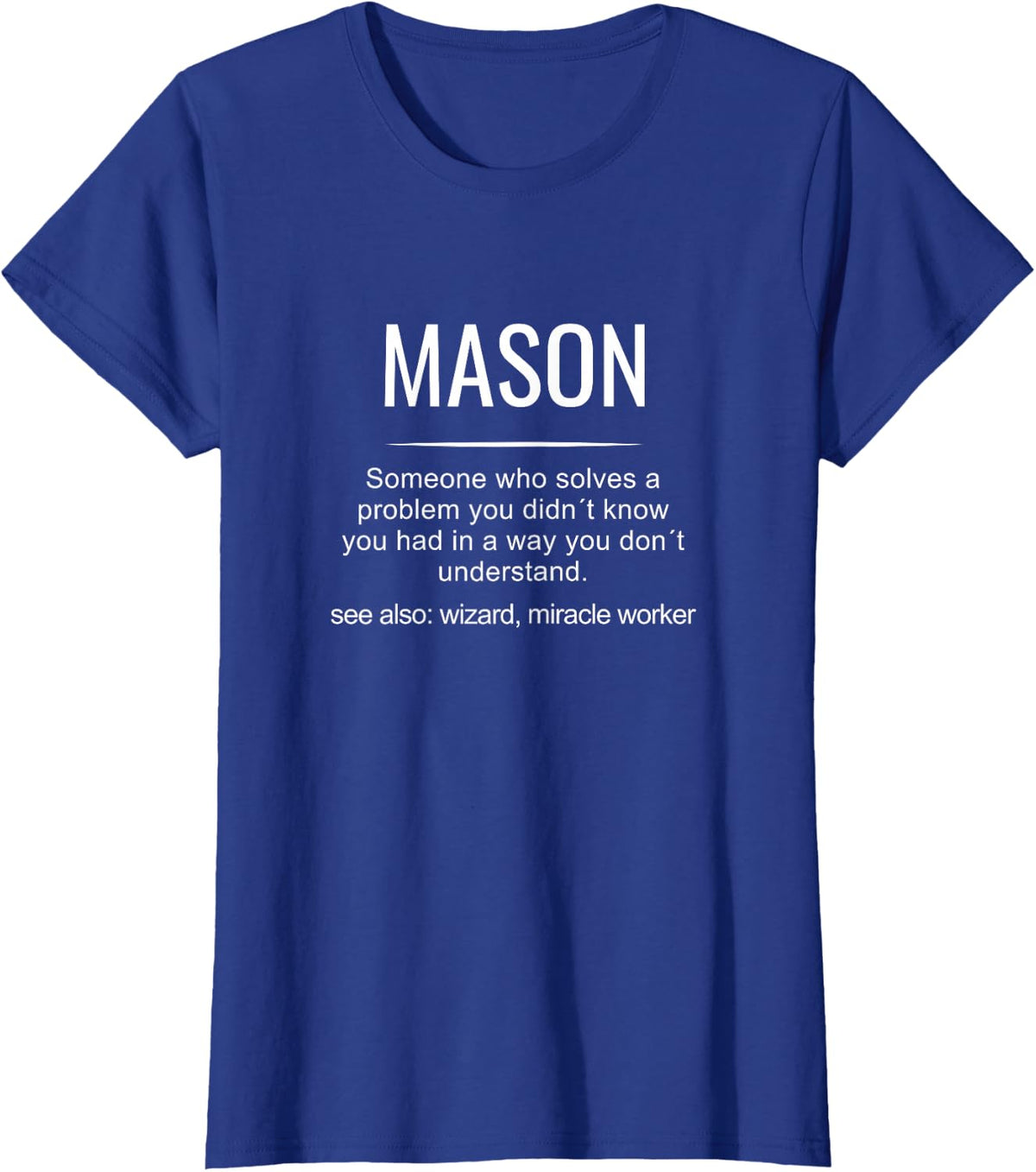 Mason Name T-Shirt - Royal Blue