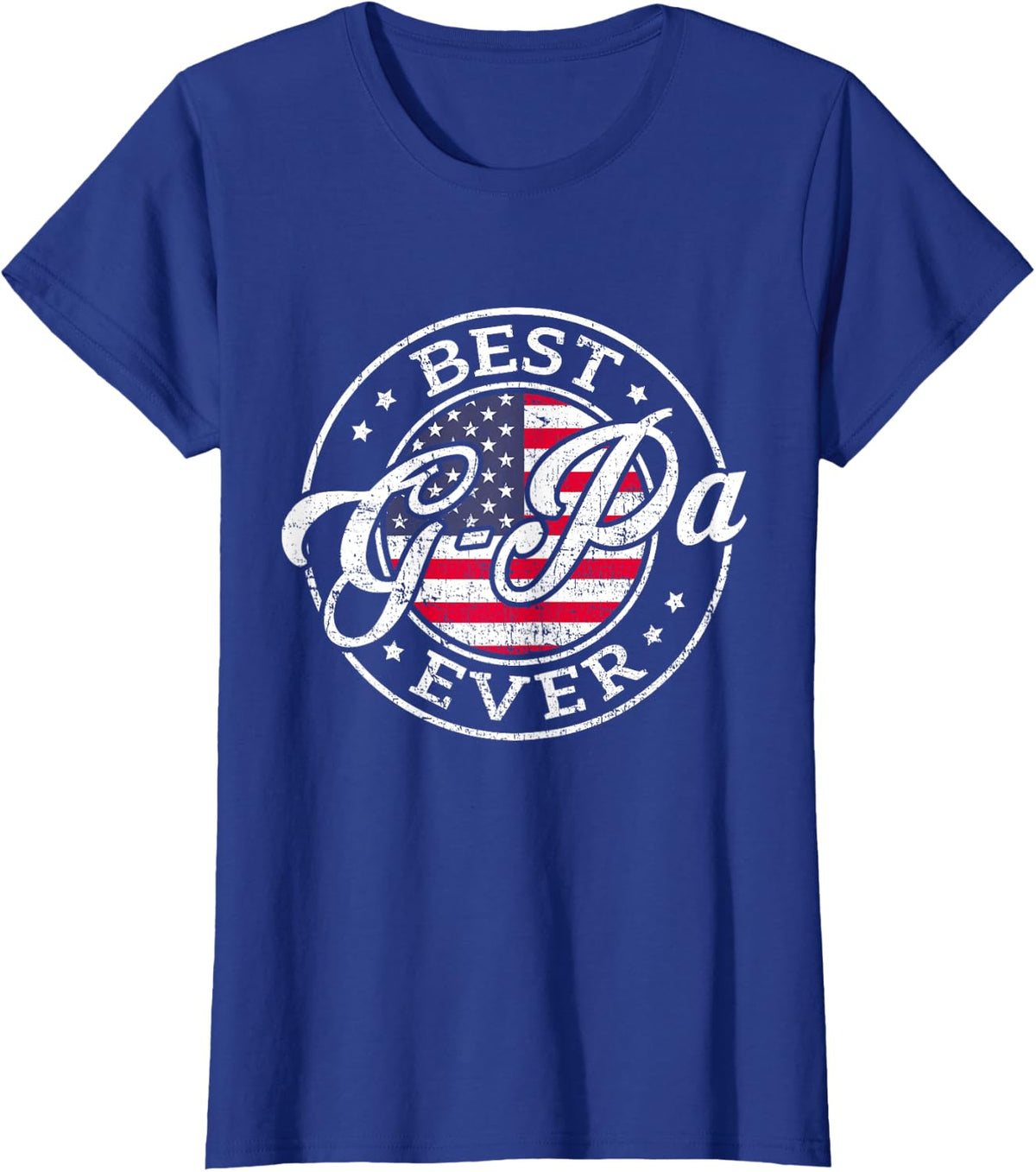 Best G-Pa Ever USA Flag Fathers Day Family T-Shirt - Royal Blue