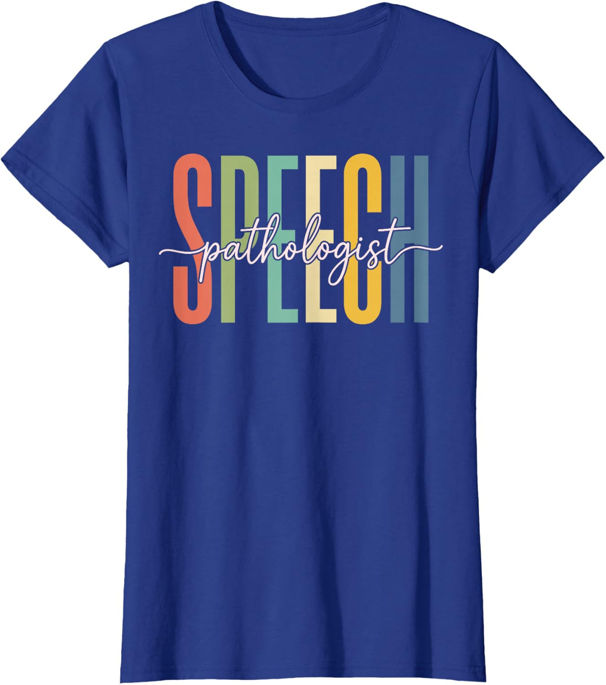 Speech Pathologist Retro SLP Speech Therapy Language T-Shirt - Royal Blue