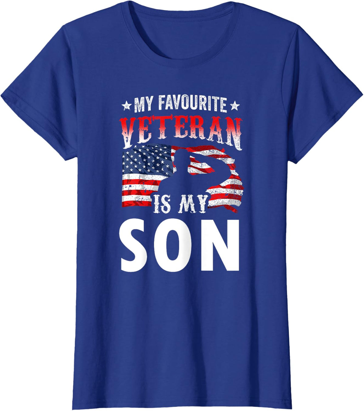 My Favorite Veteran Is My Son Veterans Family Veteran's Day T-Shirt - Royal Blue