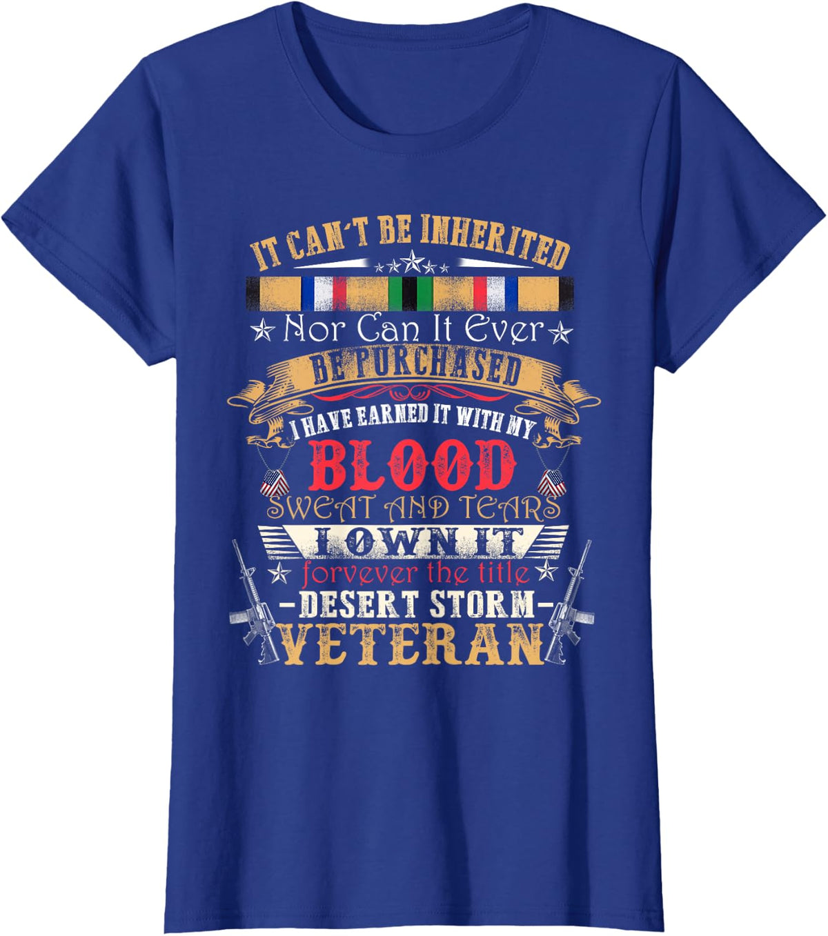 Desert Storm Veteran Desert Shield Vet - Proud Veteran Day T-Shirt - Royal Blue