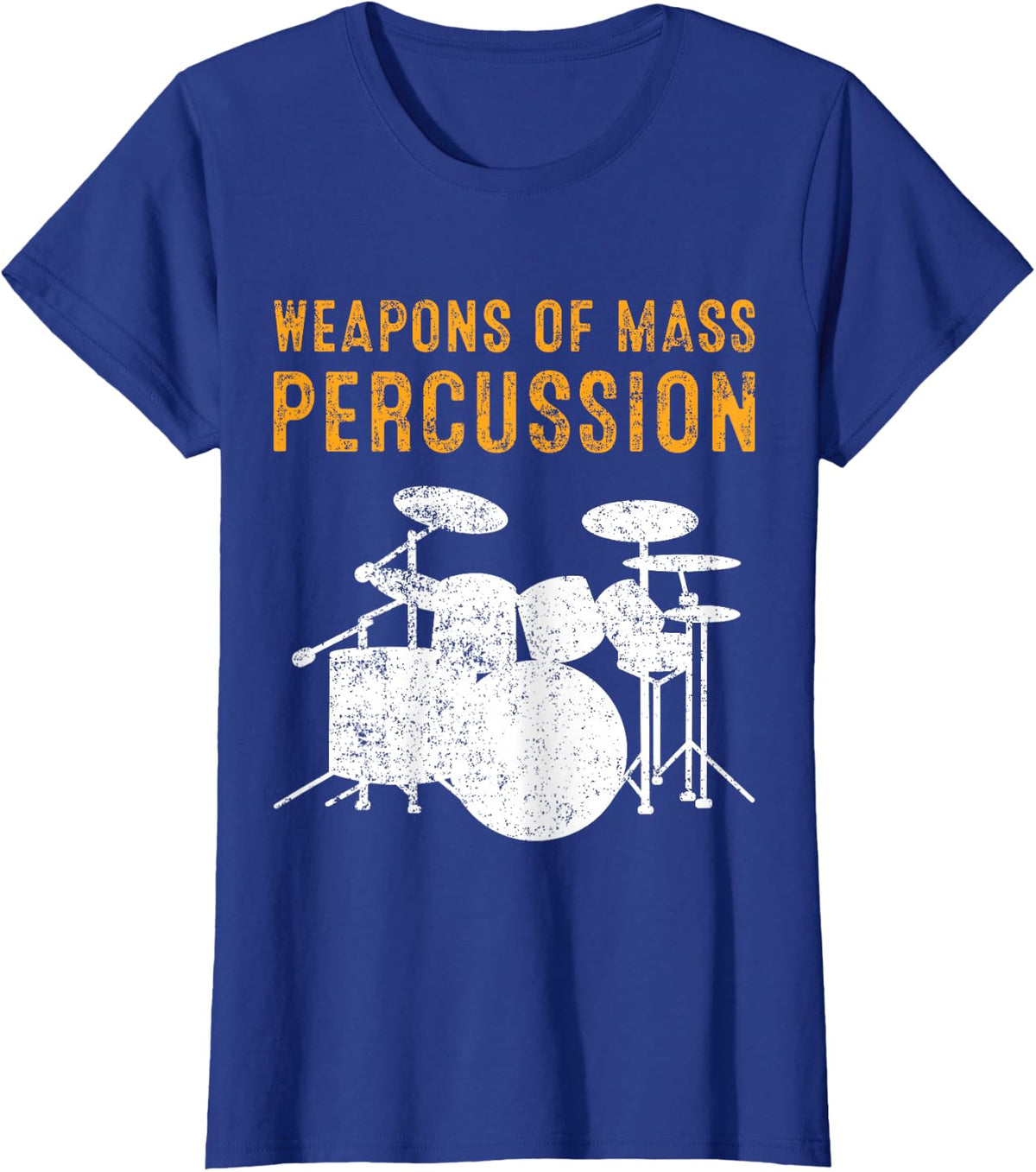 Drums Drummer Drumset Vintage Funny Gift T-Shirt - Royal Blue