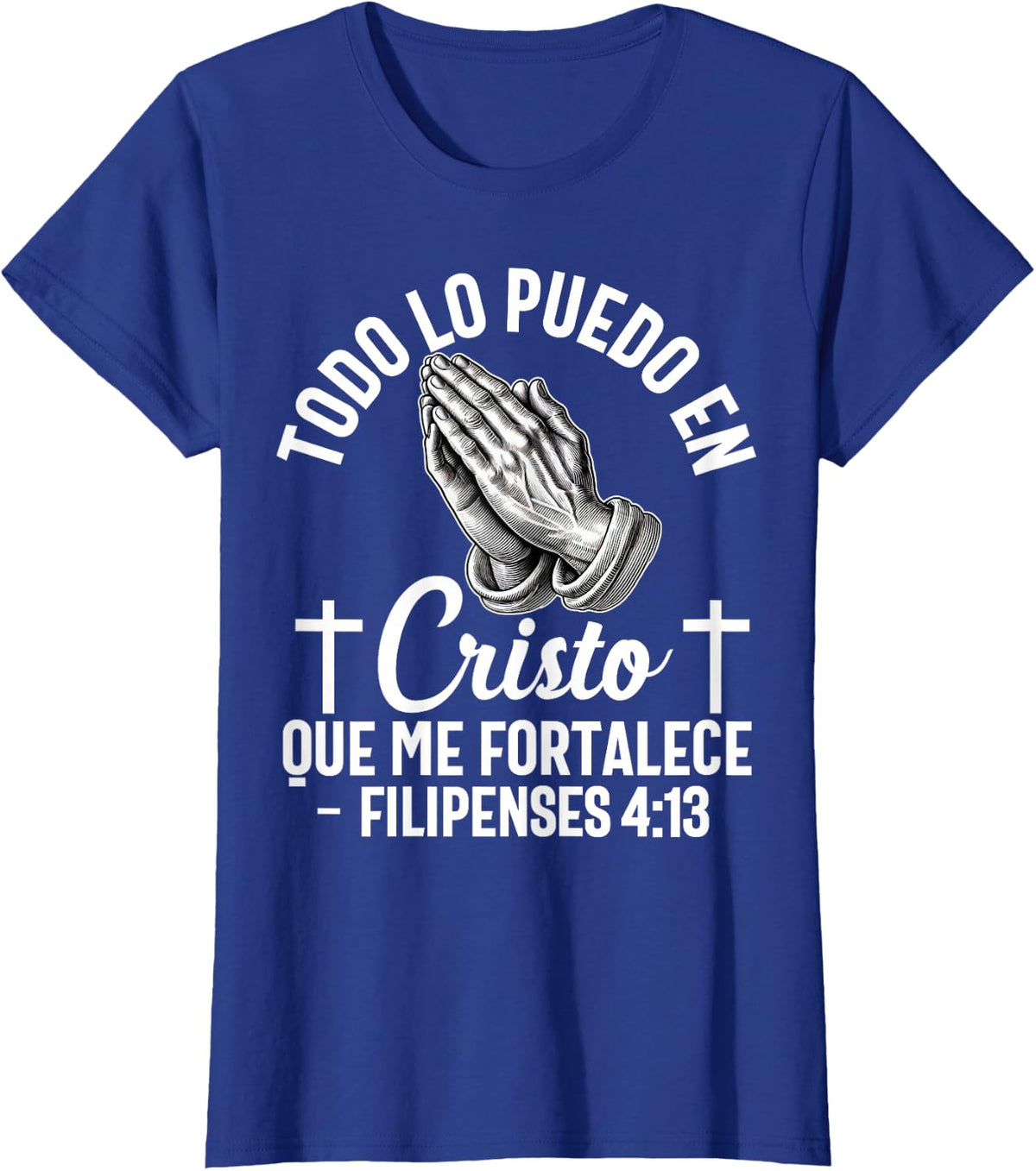 Camiseta cristiana en espanol Hombre Mujer Spanish Christian T-Shirt - Royal Blue