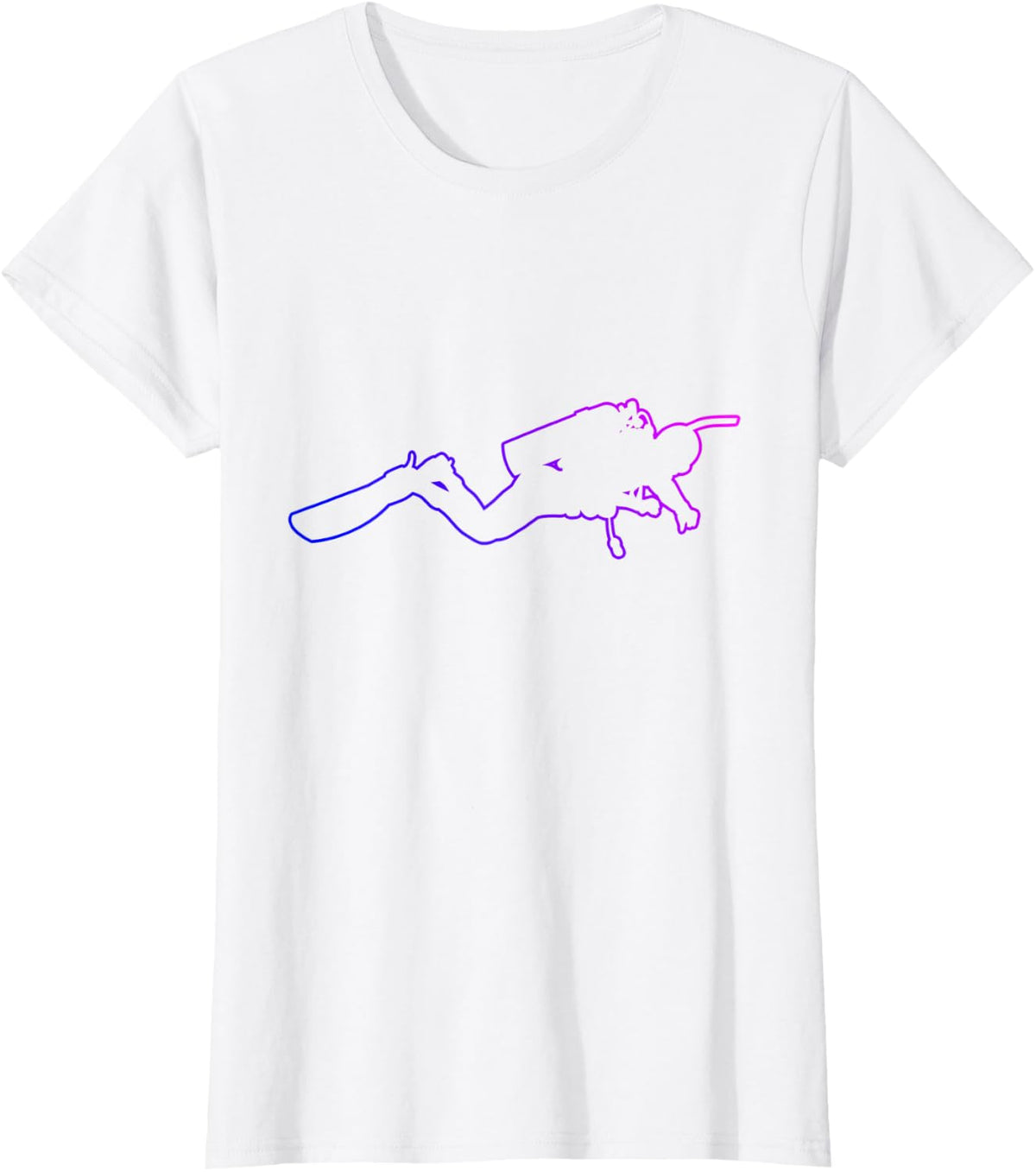 Scuba Diver Free Dive Men's Diving T-Shirt - White