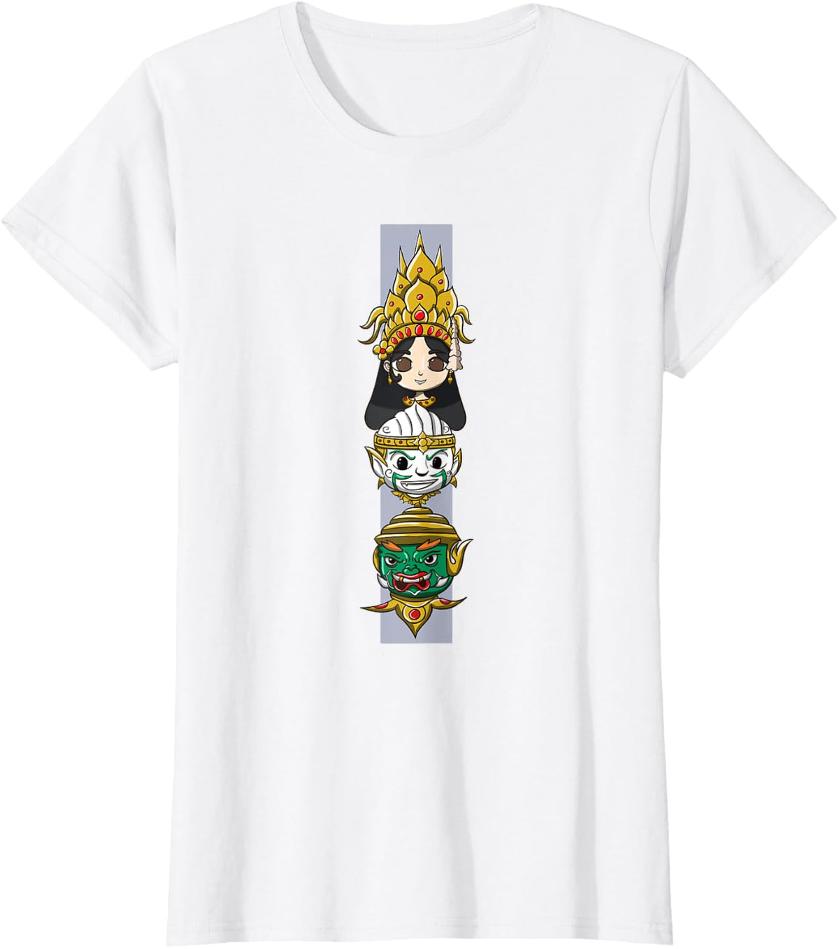 Cambodia Cambodian Khmer Traditional Dance Reamker Apsara T-Shirt - White