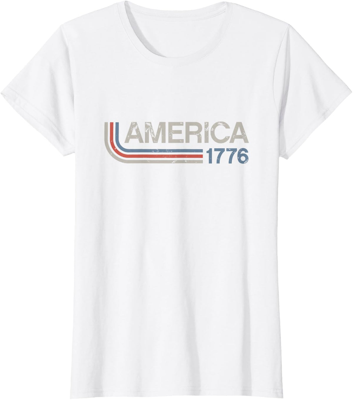Vintage Stripes America 1776 Retro T-Shirt - White