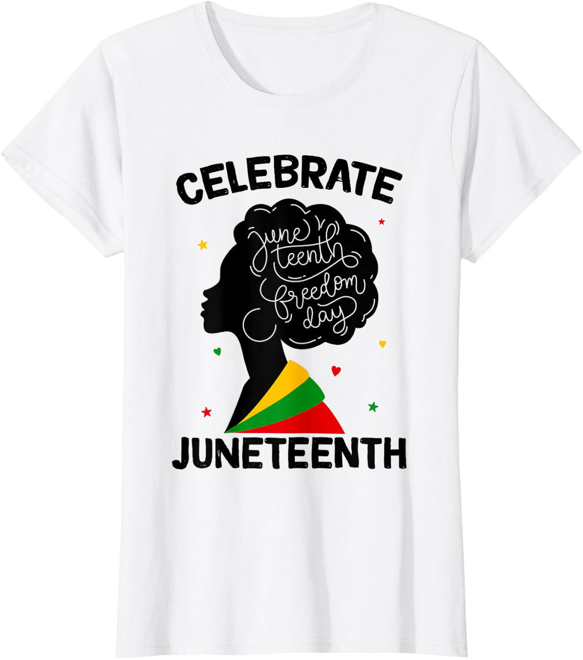 Black Women Juneteenth Celebrate Black Freedom Day Girls T-Shirt - White