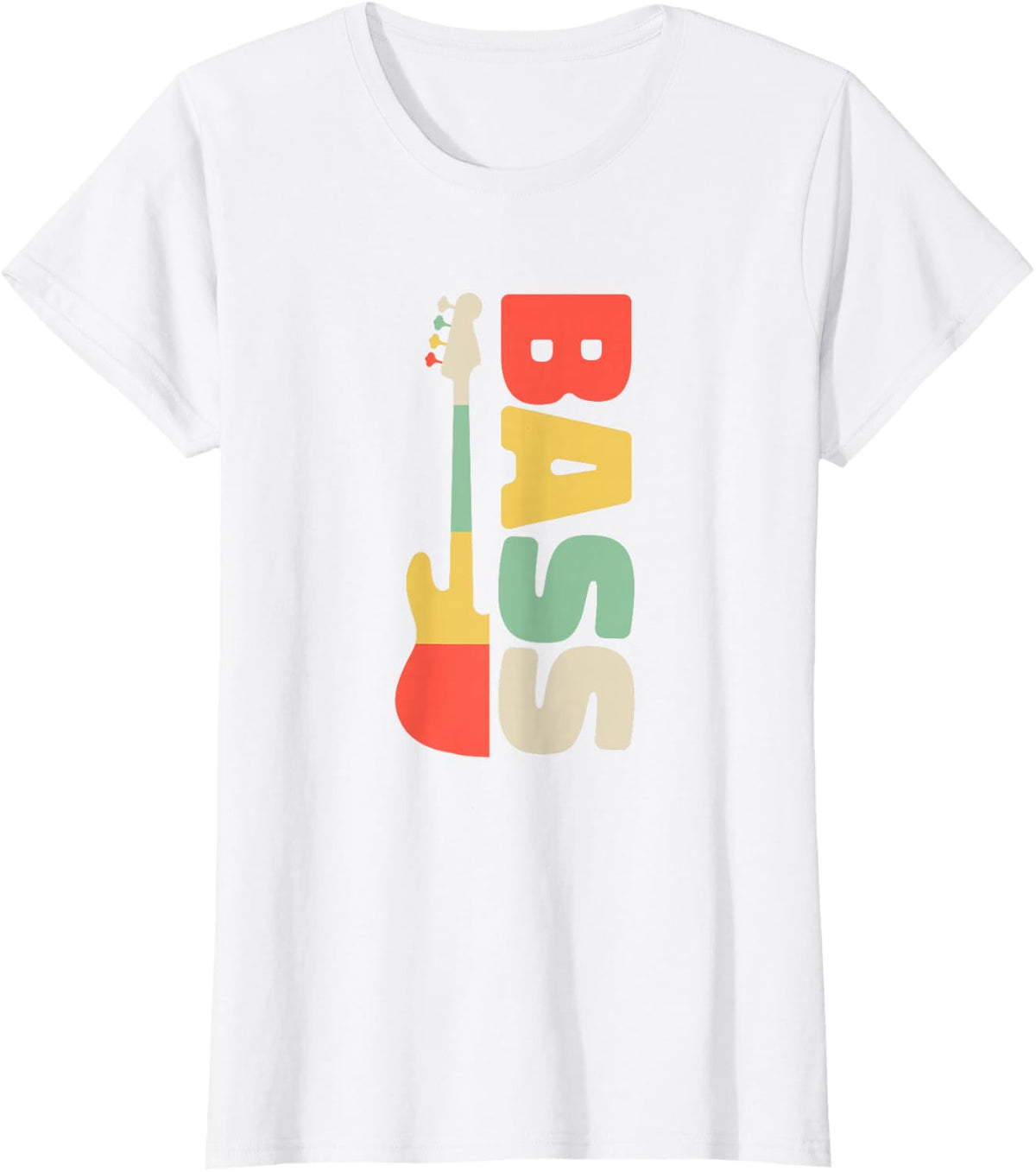 Retro Bassist Gift - Vintage Bass Player T-Shirt - White