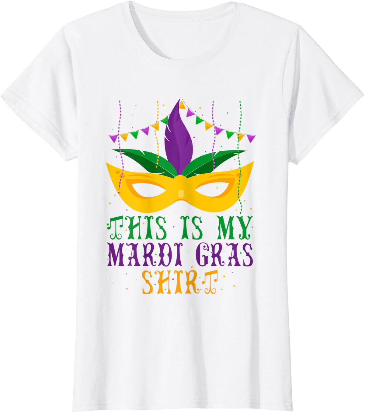 This Is My Mardi Gras Shirt Men Women Boys Girls T-Shirt - White