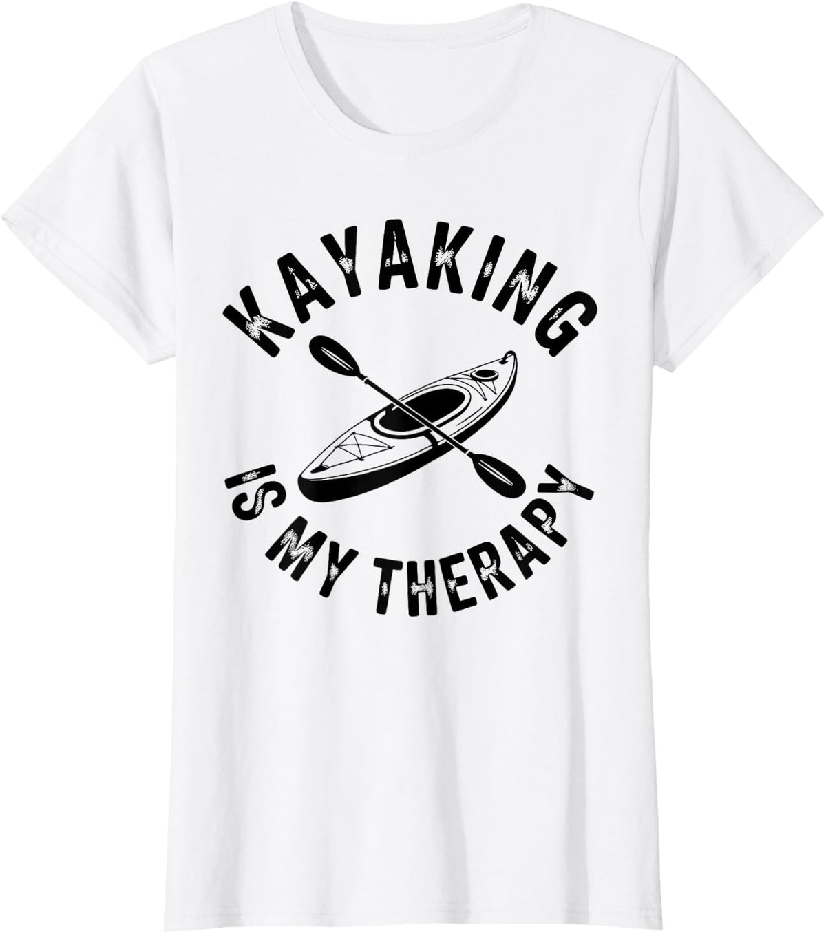 Funny Kayaking is My Therapy Kayaker T-Shirt - White