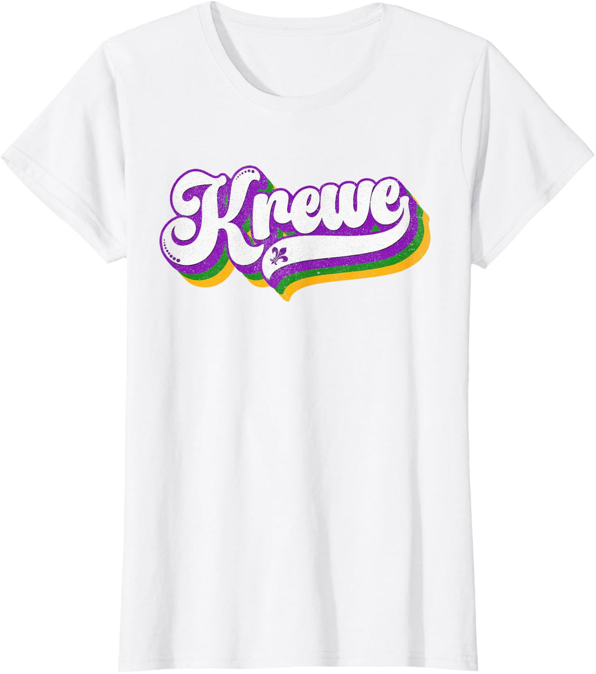 Krewe Mardi Gras Carnival Costume Men Women T-Shirt - White