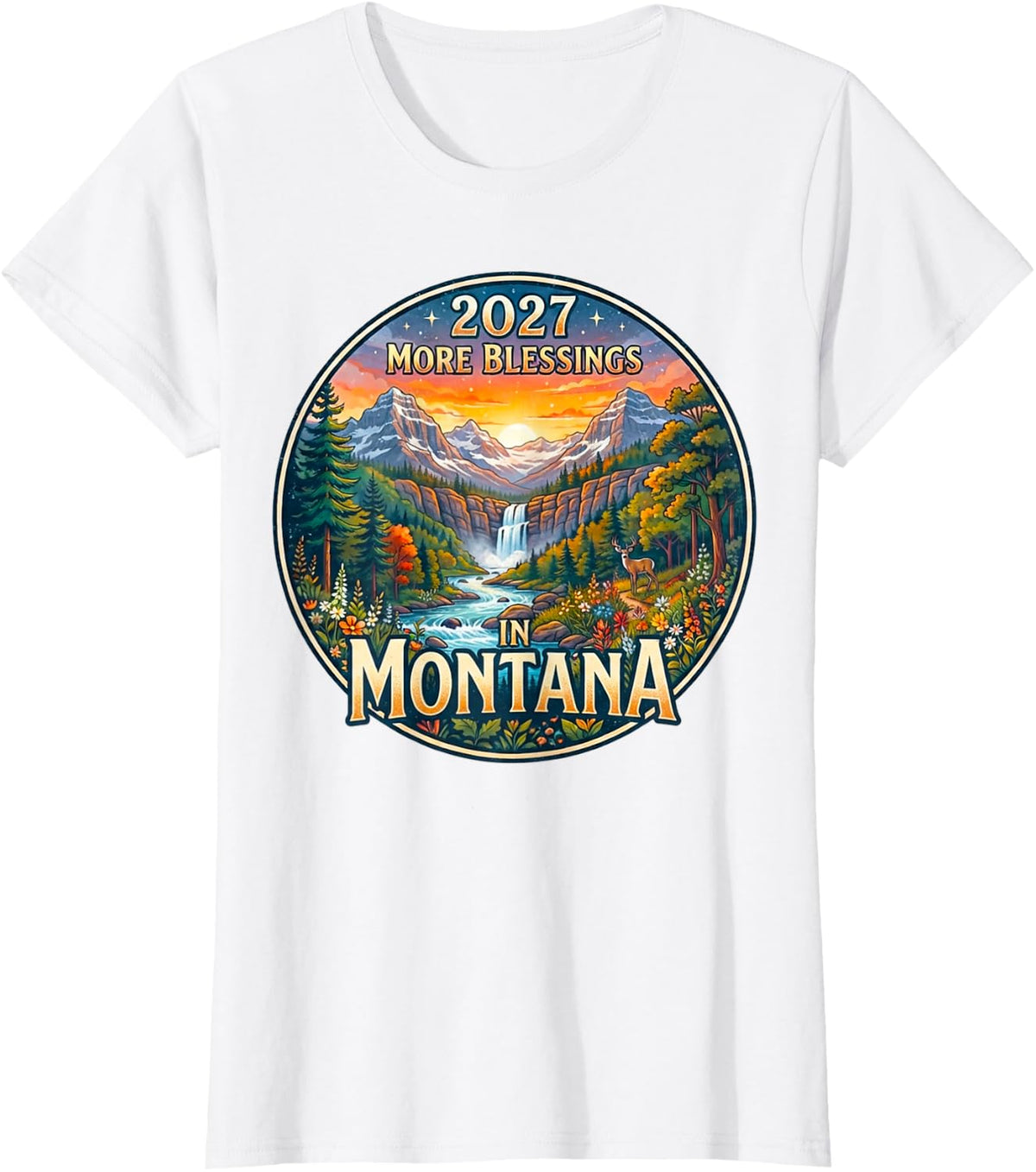 Montana 2027 New Year Family Gathering Reunion Blessings T-Shirt - White
