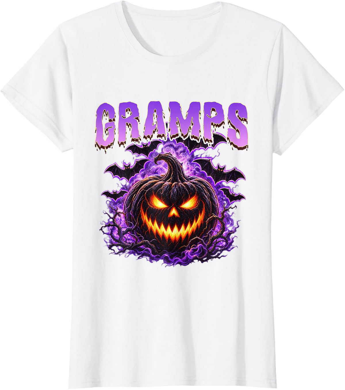 Gramps Halloween Pumpkin Halloween Gramps T-Shirt - White