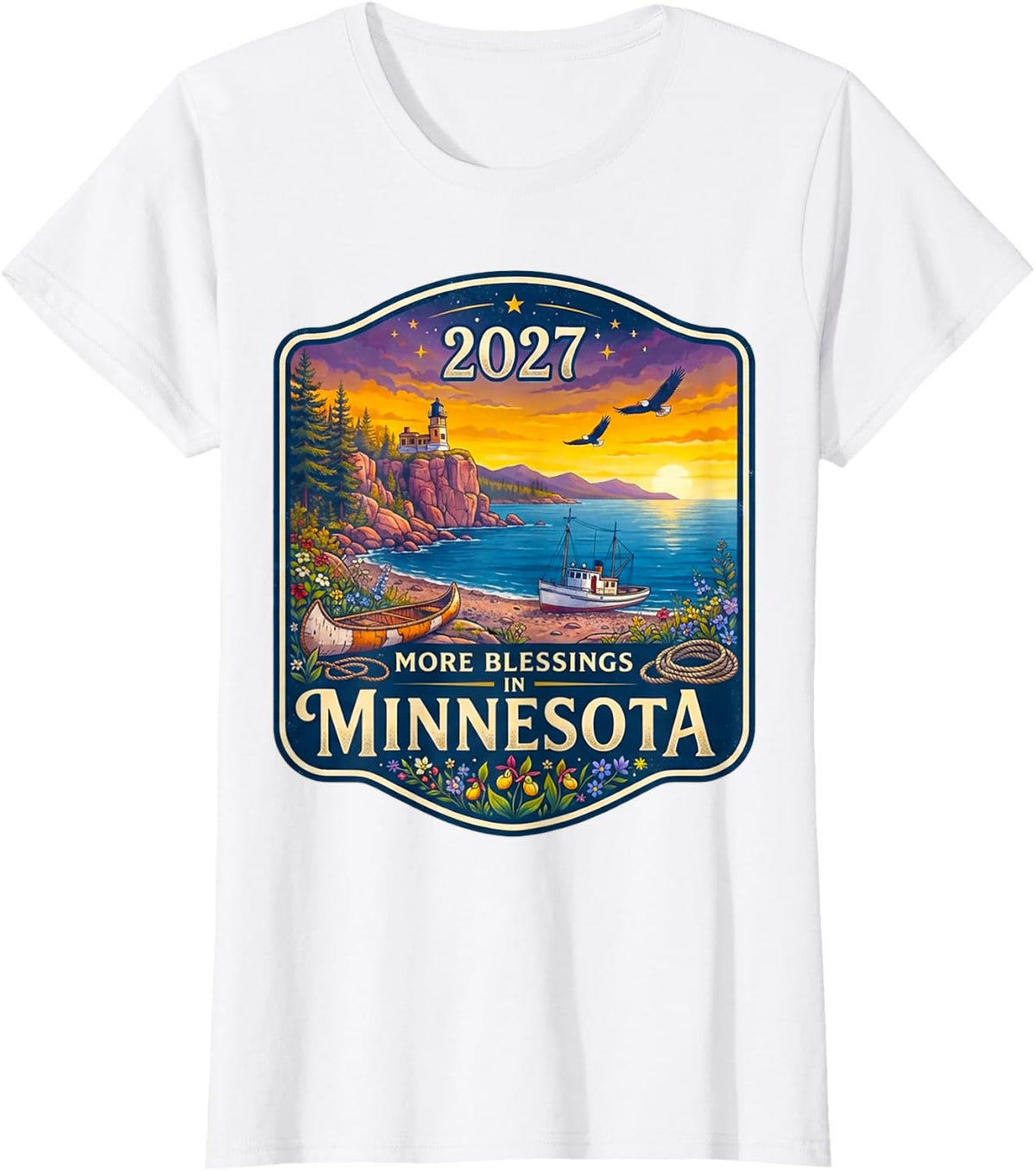 Minnesota 2027 New Year Family Gathering Reunion Blessings T-Shirt - White