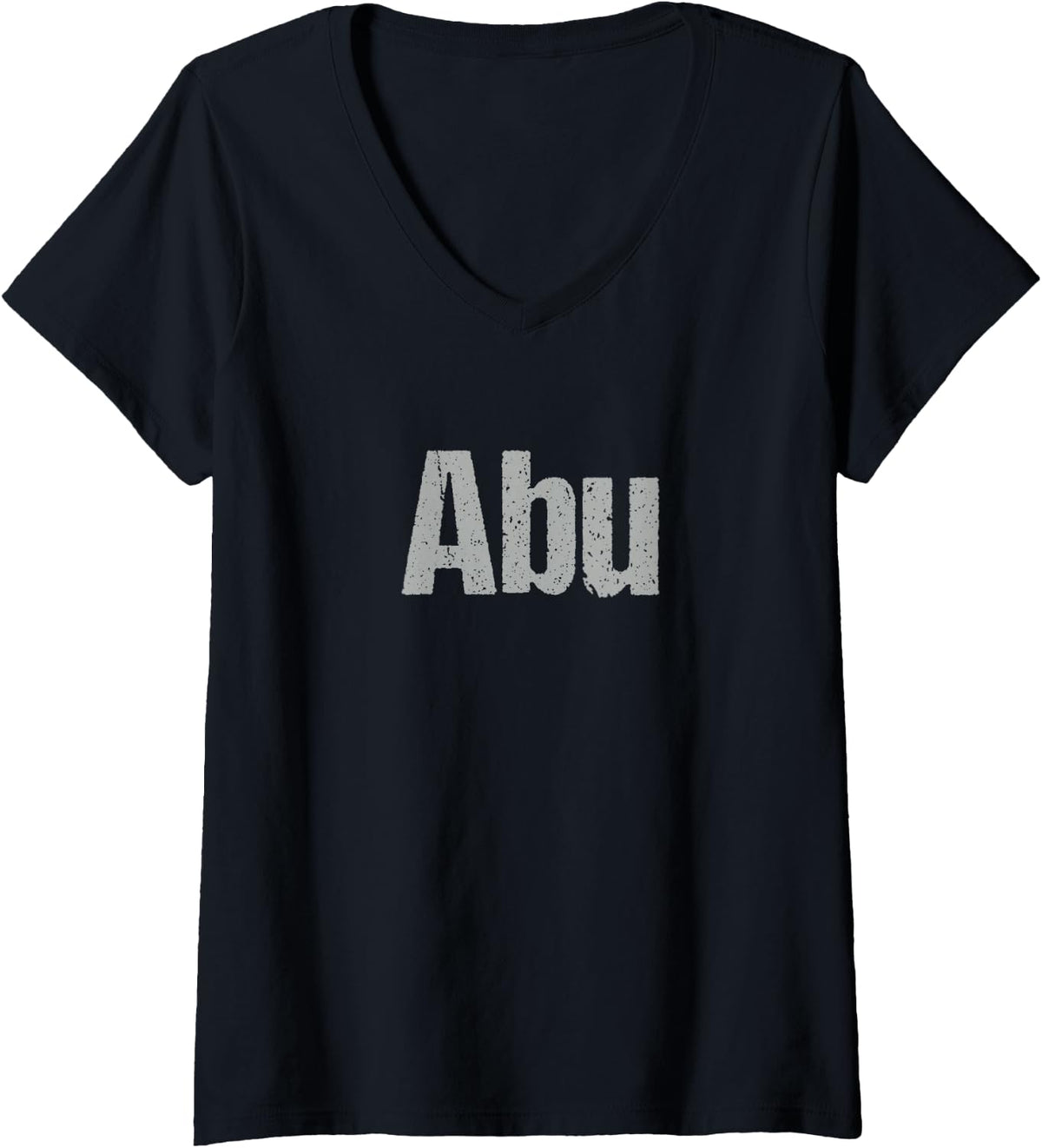 Women's Abuelo Gifts for Hispanic Latino Grandfather Nickname Abu V-Neck T-Shirt - Black