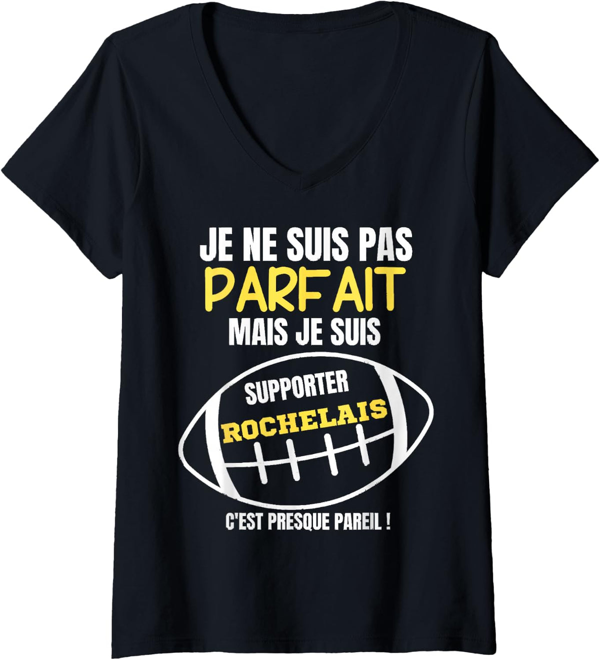 Women's I Am Not Parf AIT But I Am Supporter Rochelais V-Neck T-Shirt - Black