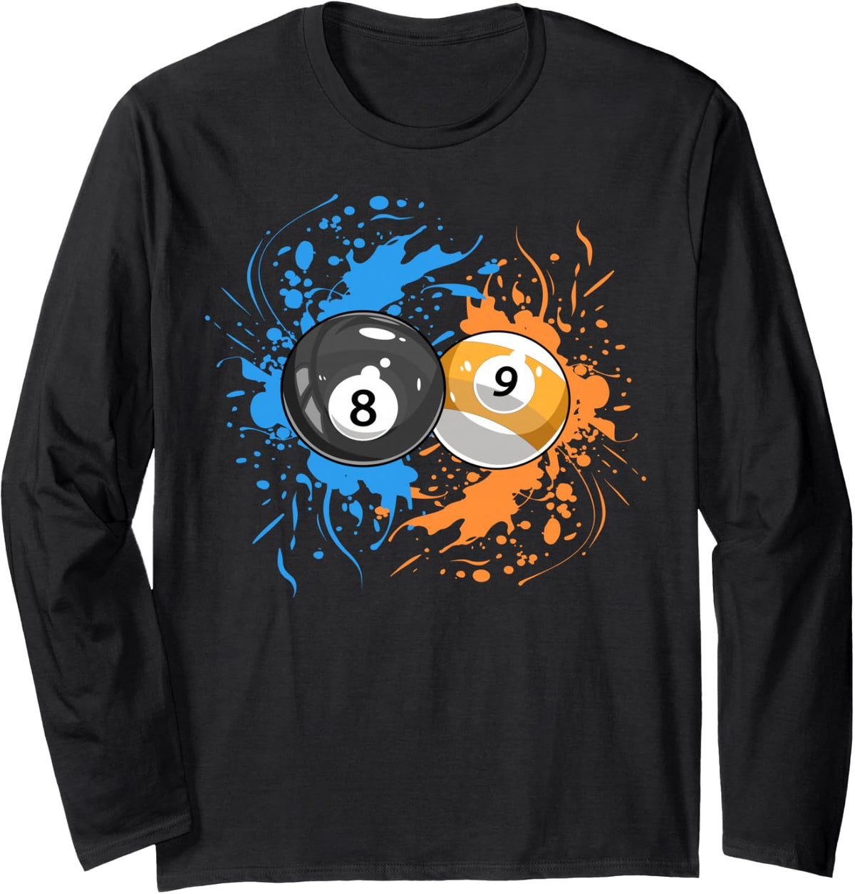 Funny Billiards Outfit for Pool or Snooker Player Unisex-Adult XX-Large Black Long Sleeve Classic Fit T-Shirt - Adult Unisex