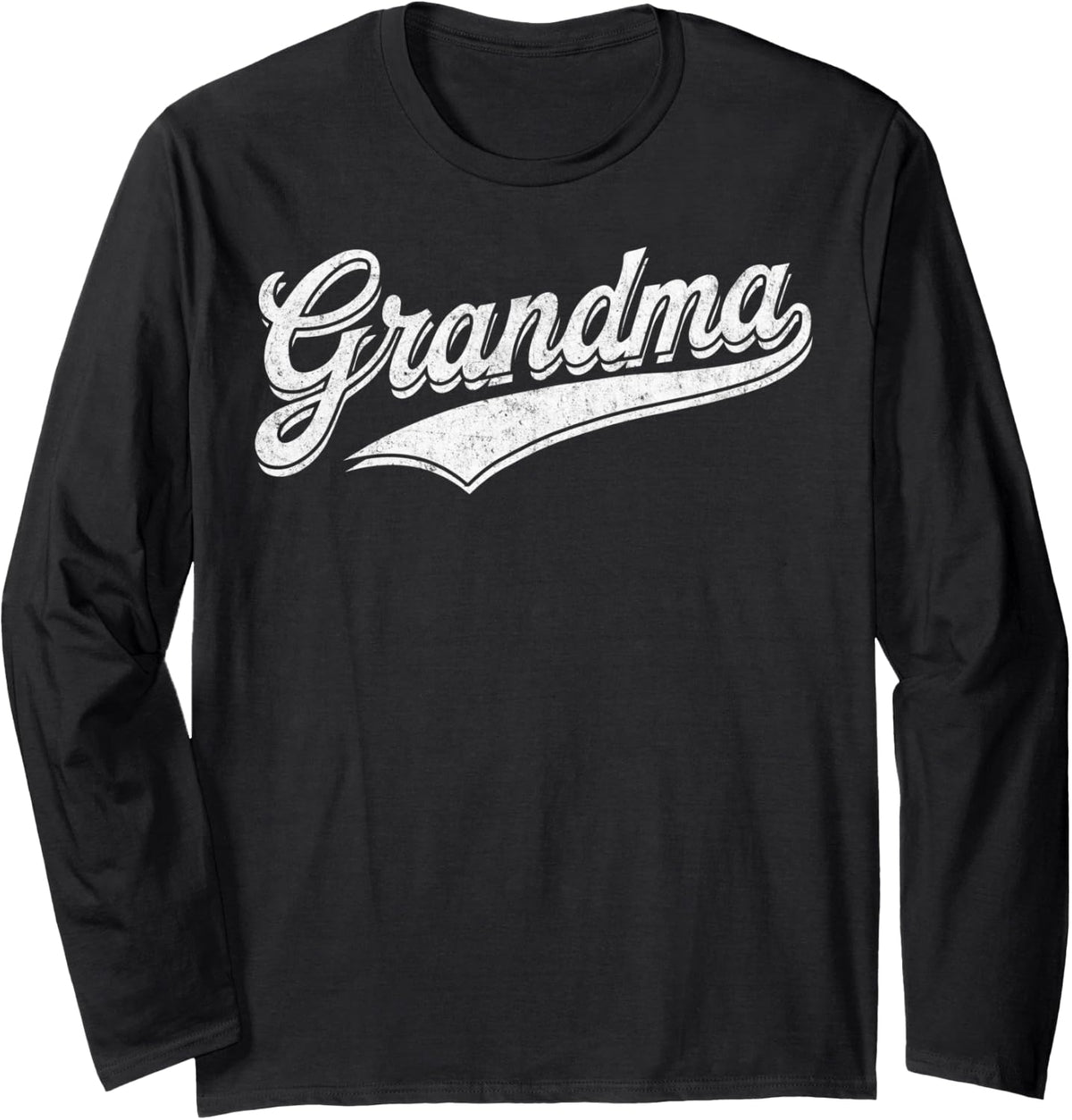 Grandma Vintage Style Mother’s Day Grandmother Women Novelty Long Sleeve T-Shirt - Adult Unisex Black