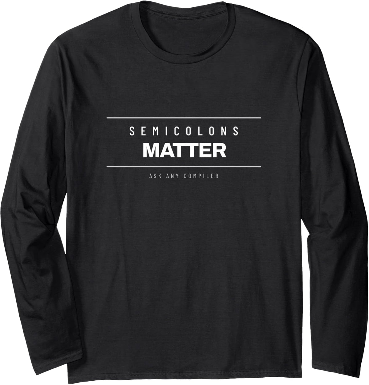 Computer Science Coding Software Engineer Programming Long Sleeve T-Shirt - Adult Unisex Black