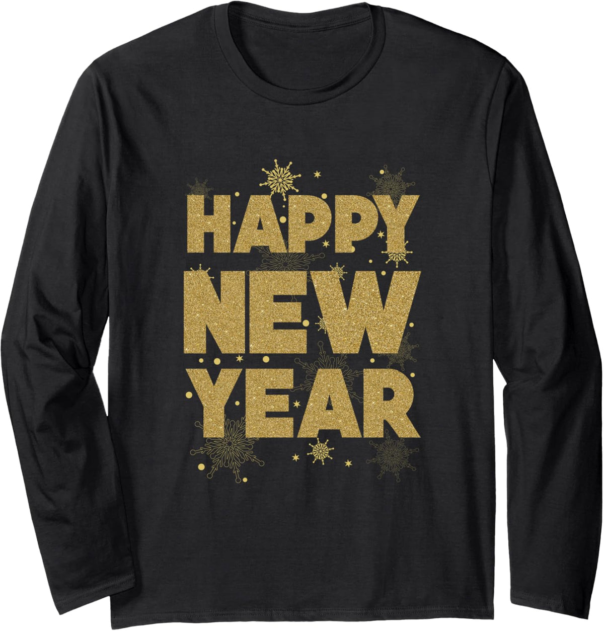 Happy New Year Fireworks New Year's Eve Party New Year Long Sleeve T-Shirt - Adult Unisex Black