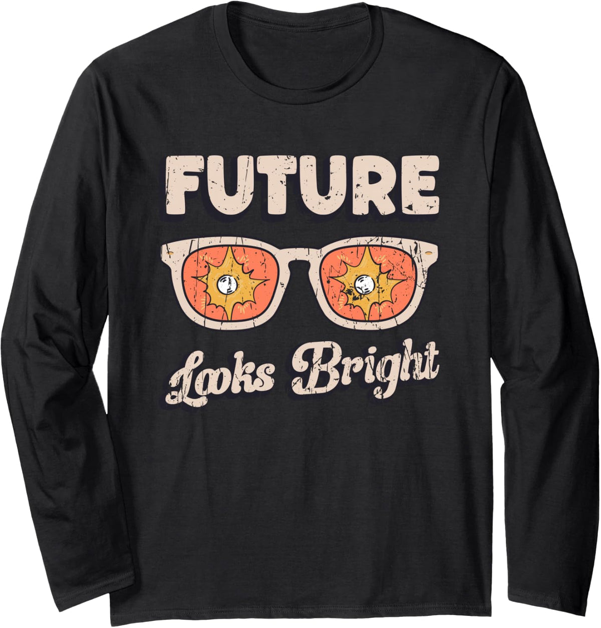 Future Looks Bright - New Year's eve Long Sleeve T-Shirt - Adult Unisex Black