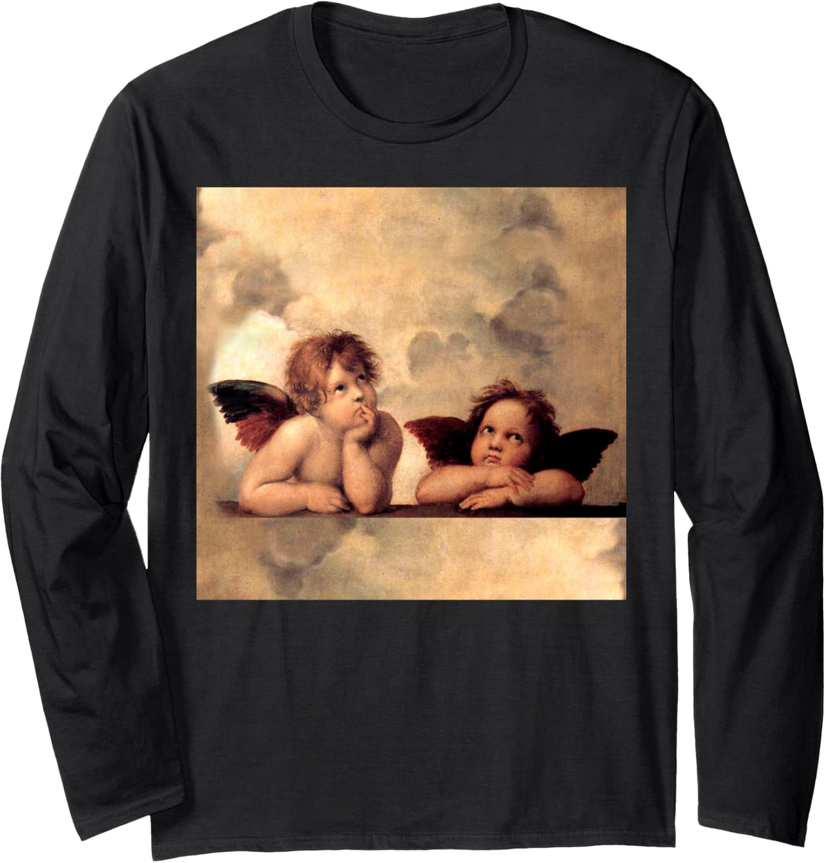 Angel Gift Raphael Amor Angel Art Valentine's Day Angel Long Sleeve T-Shirt - Adult Unisex Black