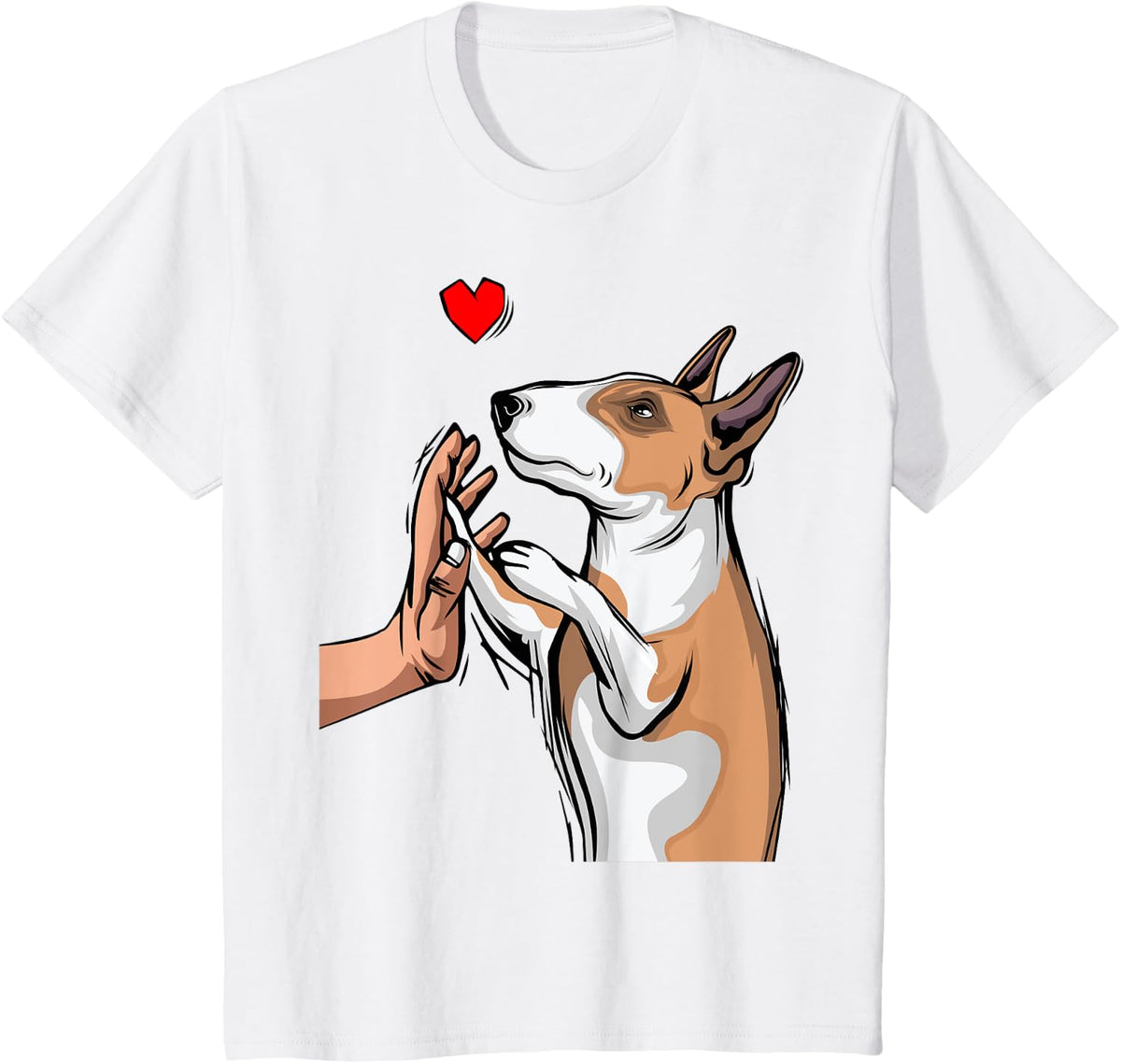 Bull Terrier Love Mama Bull Terrier Dog T-Shirt - White