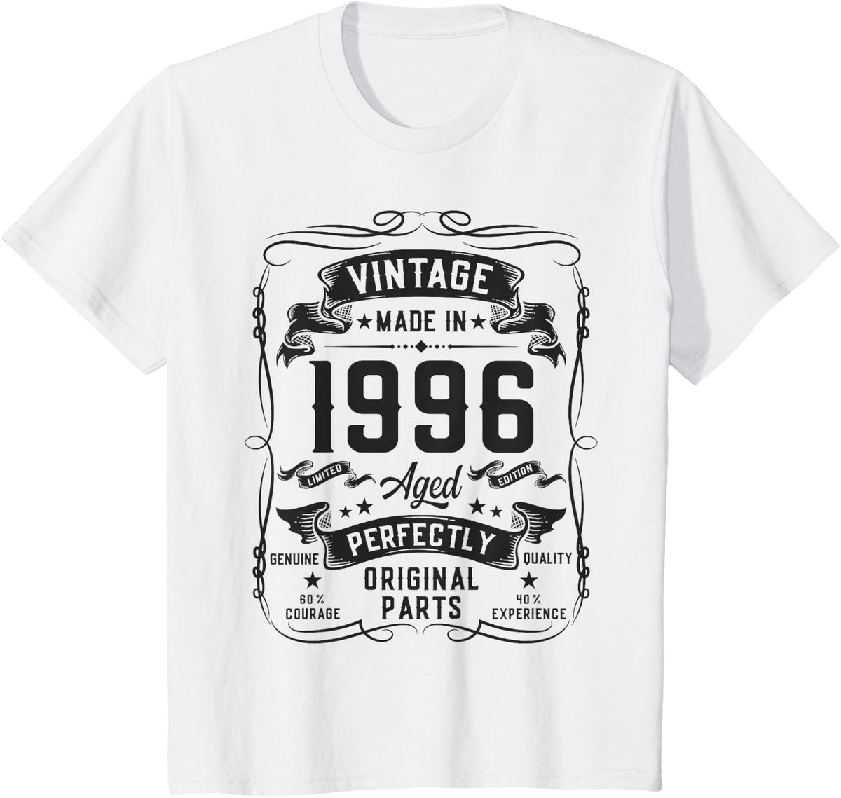 Vintage 1996 30yr 30th Birthday Gifts for Men 30 Years Old T-Shirt - White