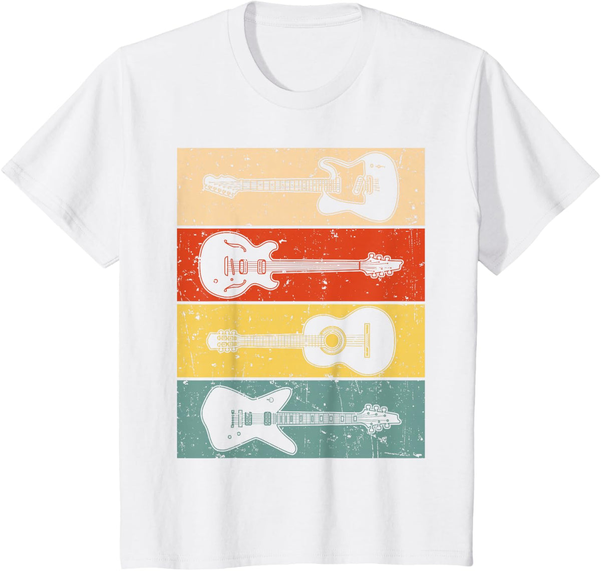 Cool Guitar For Men Women Vintage Guitar Lovers Guitarist T-Shirt - White