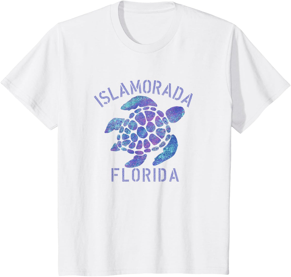 Islamorada, FL Beach Design / Tribal Turtle Gift T-Shirt - White