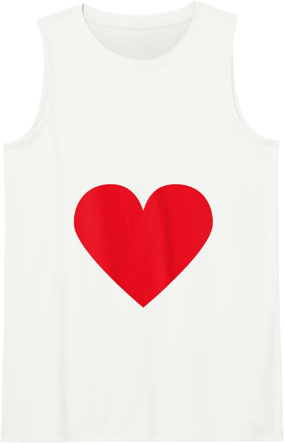 Red Heart Tank Top - White