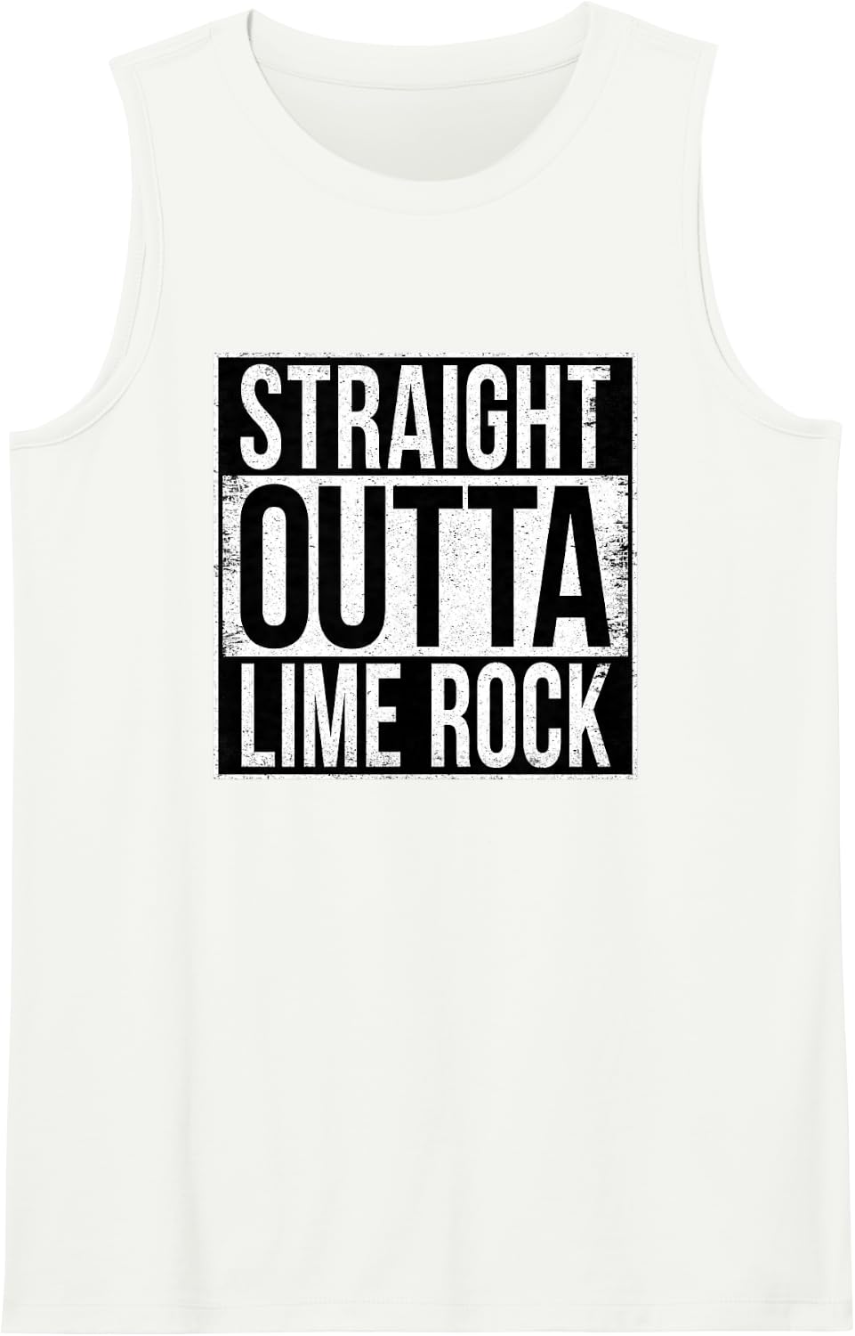Straight Outta Lime Rock Tank Top - White