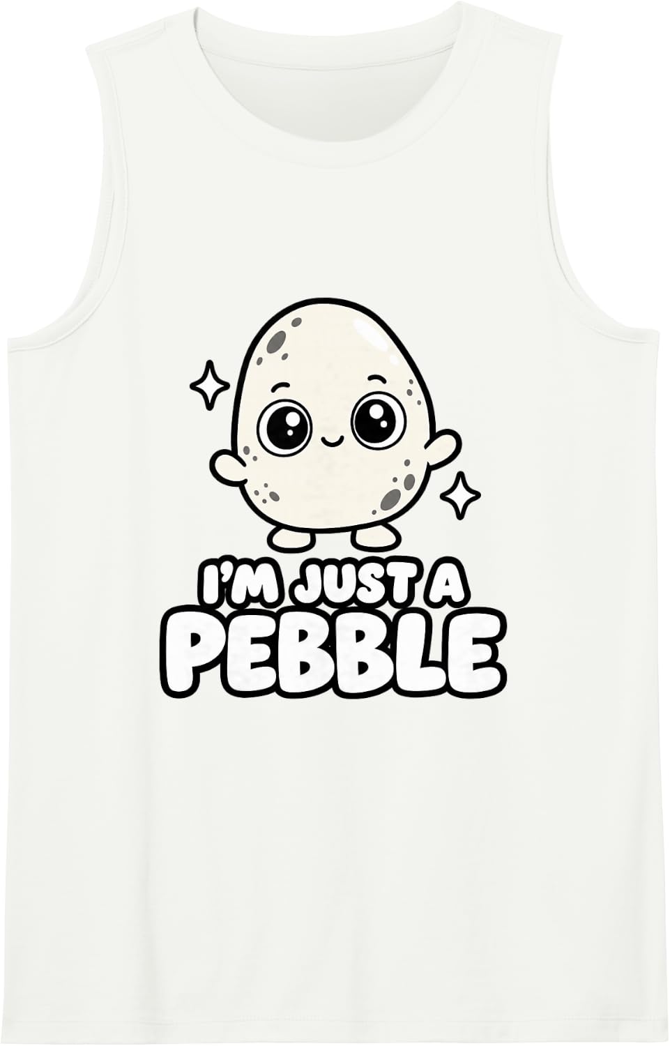 Geology I'm Just A Pebble Funny Cute Mineral Rock Kids Sleeveless Tank Top - White