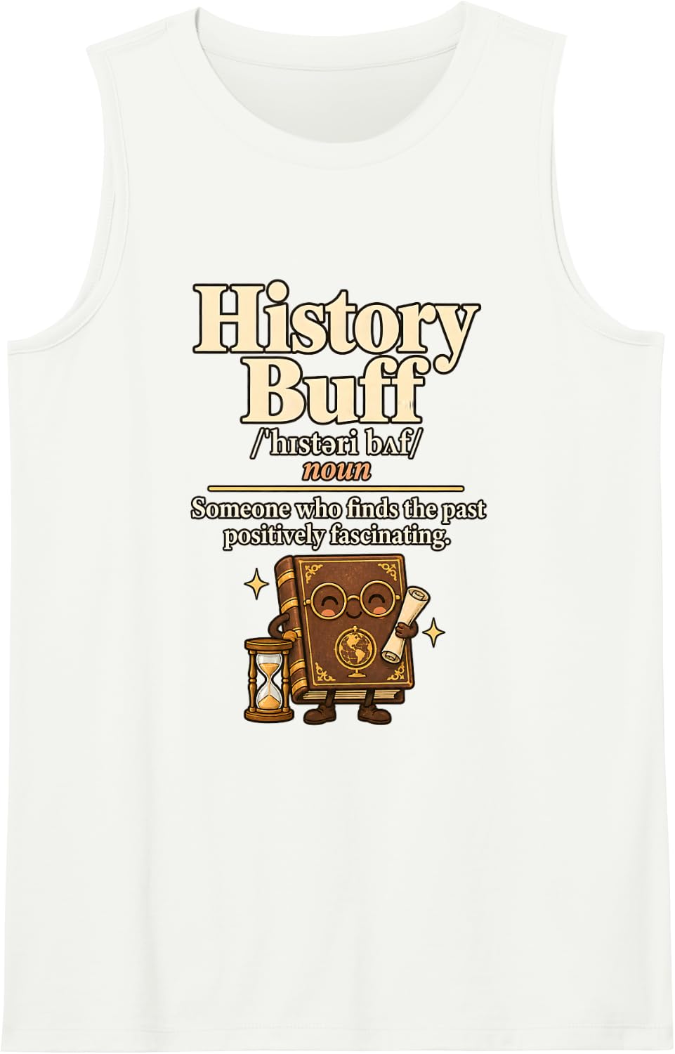 History Buff Funny Definition Historian Teacher Gift Sleeveless Tank Top - White
