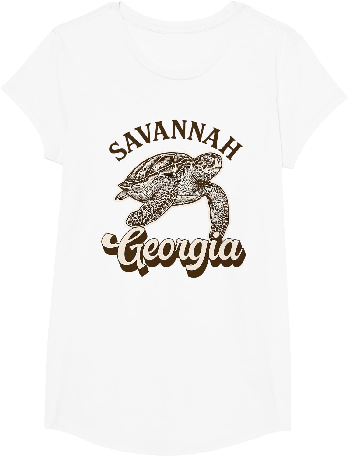 Savannah Georgia GA Sea Turtle Lover T-Shirt - Girls White