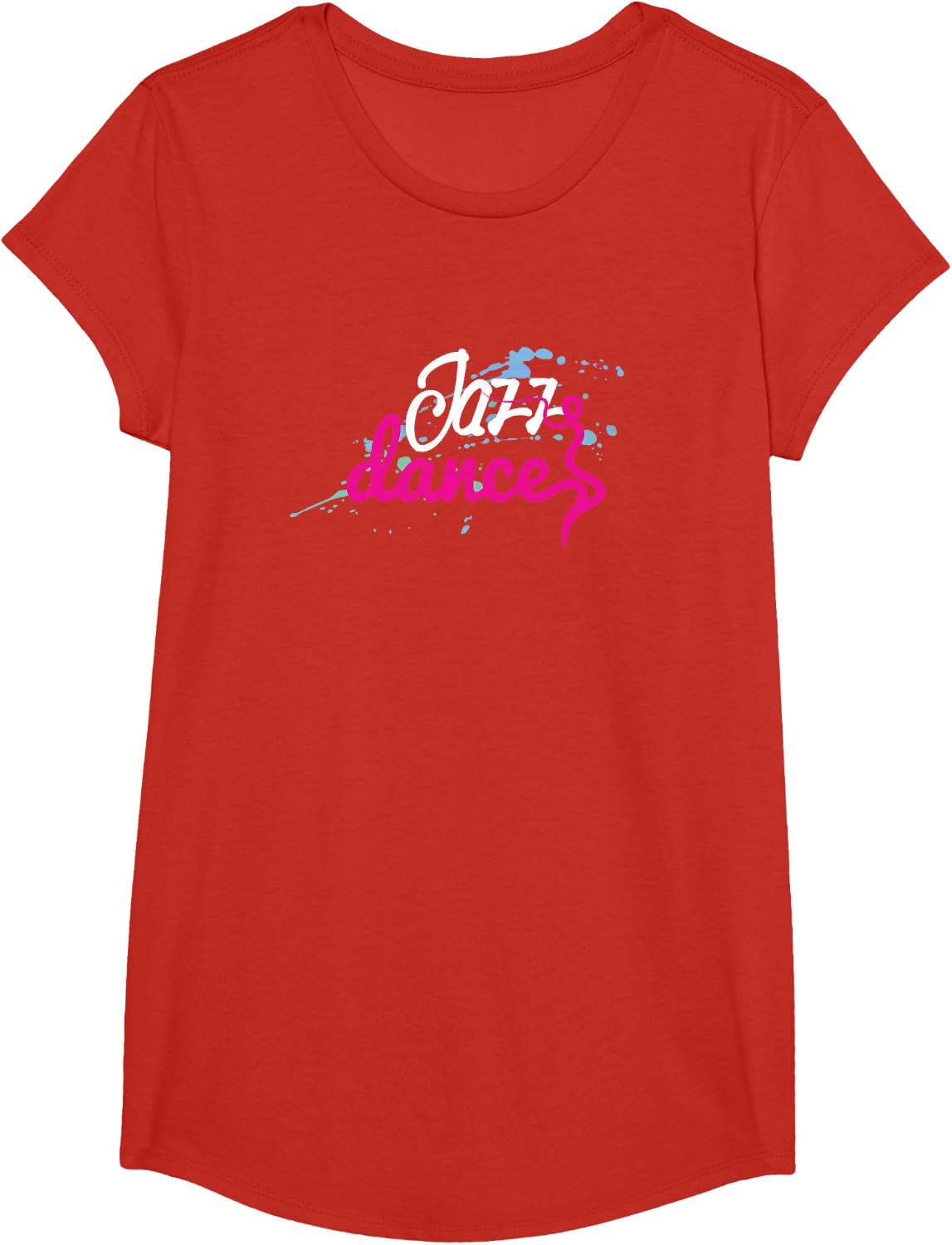Jazz Dance - Jazz Dancing Wear T-Shirt - Girls Red