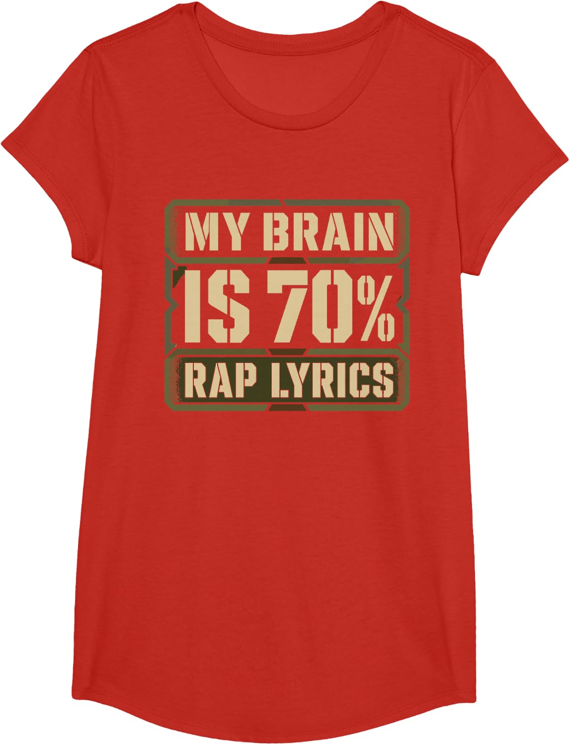 Cool Rapper Art for Men Women Rap Music Lover Hip Hop Rapper T-Shirt - Girls Red