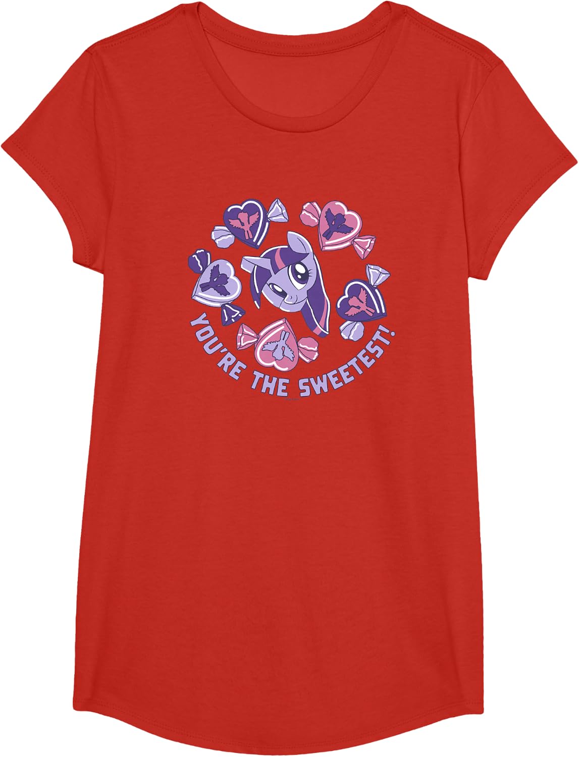 My Little Pony Valentine's Day Rarity You're The Sweetest T-Shirt - Girls Red