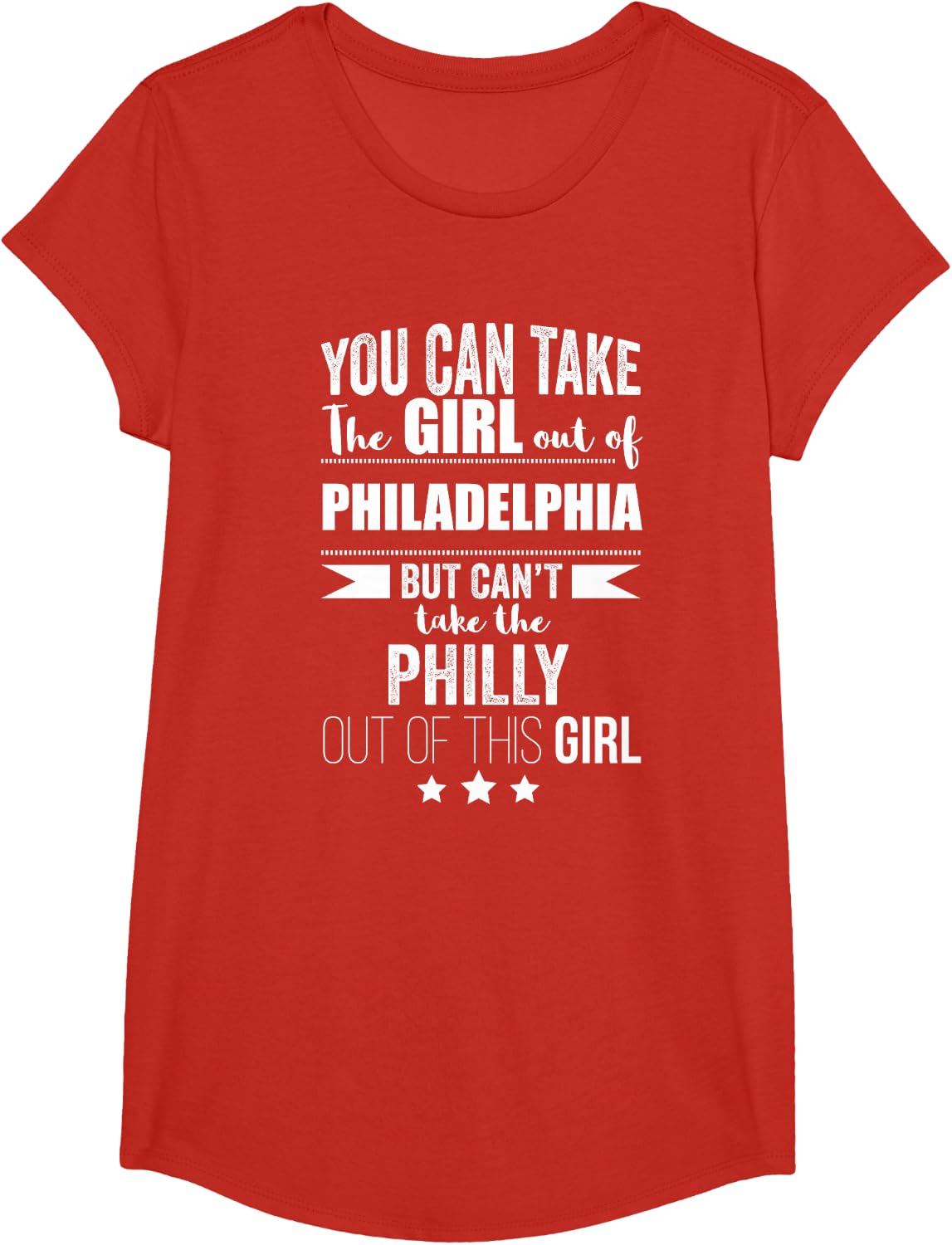 Can take the Girl out of Philadelphia Proud Philly Pride T-Shirt - Girls Red